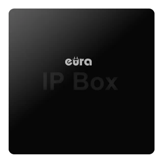 Bramka IP IP BOX EURA VDA-99A3 EURA CONNECT umożliwia obsługę dwóch kaset zewnętrznych, monitora i kamery. Produkt jest kompaktowy i nowoczesny, idealny do zaawansowanych systemów monitoringu.