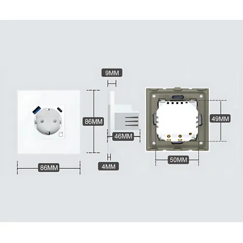 Inteligentne gniazdo elektryczne ATLO-PW1-TUYA Wi-Fi, Tuya Smart ATLO