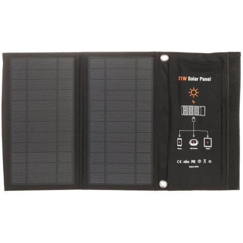 Přenosný fotovoltaický panel cestovní-SOLAR/21W-USB FOLDABLE VOLT Polsko
