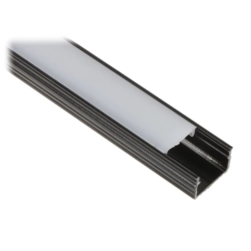 Profil s difuzorem pro LED pásky PR-LED/SB2/2M pro povrchovou montáž černý