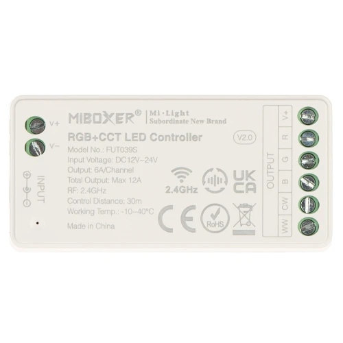 Řídicí jednotka LED osvětlení LED-RGBW-WC/RF 2,4 GHz, RGBCCT (RGBWW) 12... 24V DC MiBOXER / Mi-Light