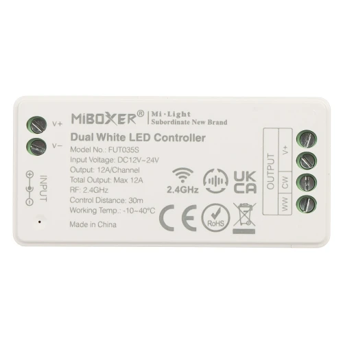 Ovladač LED světla LED-W-WC/RF2 2,4 GHz, CCT 12... 24V DC MiBOXER / Mi-Light