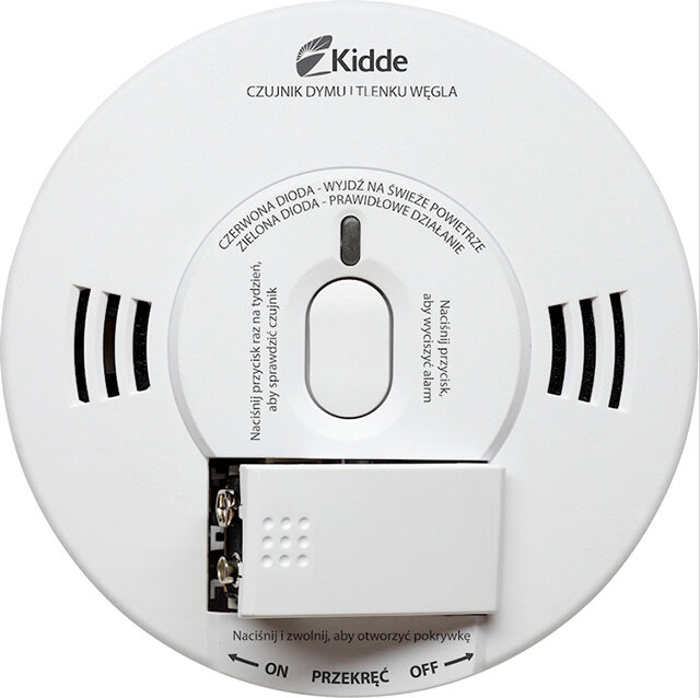 Czujnik czadu tlenku węgla i dymu Kidde 10SCO
