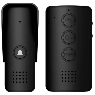 Dveřní telefon EURA ADP-09A3 - černý, hands-free, 2-vstupový provoz