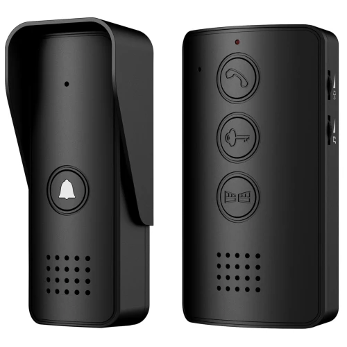 Dveřní telefon EURA ADP-09A3 - černý, hands-free, 2-vstupový provoz