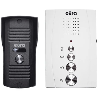 EURA ADP-11A3 Dveřní vstupní telefon pro 1 rodinu INVITO, hands-free, bez sluchátka