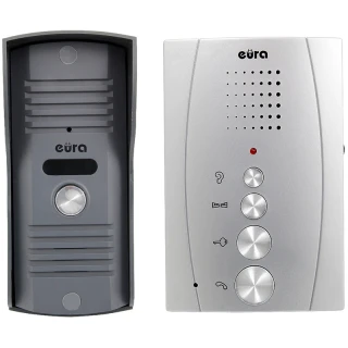 EURA ADP-13A3 Dveřní vstupní telefon pro 1 rodinu INVITO, hands-free, bez sluchátka