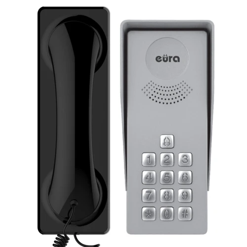 EURA ADP-37A3 INGRESSO NERO Dveřní vstupní telefon pro 1 rodinu s klávesnicí