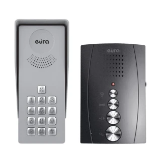 EURA ADP-38A3 Dveřní vstupní systém pro jednu rodinu v grafitovém provedení s kazetou hands-free a klávesnicí