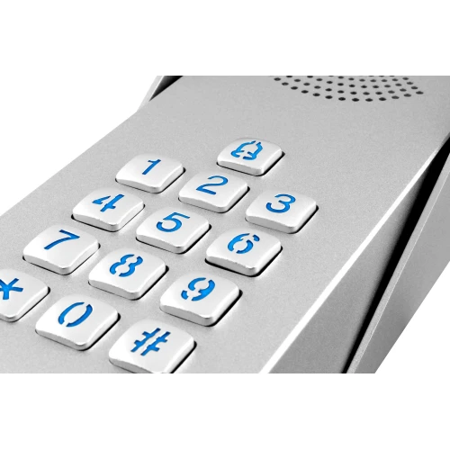 EURA ADP-38A3 EURA ADP-38A3 Bílý vstupní telefon pro jednu rodinu s kazetou handsfree a klávesnicí