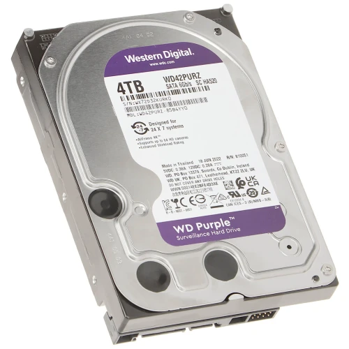 Pevný disk WD Purple s kapacitou 4 TB pro dohled
