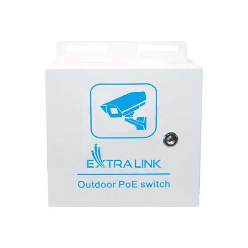 Extralink Atlas | Venkovní PoE switch | 8x RJ45 1000Mb/s PoE, 2x SFP, 120W, aktivní chlazení