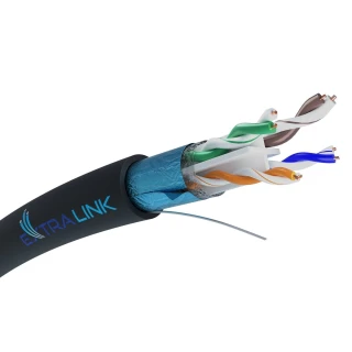 Extralink CAT6 FTP (F/UTP) V2 outdoor | síťový kabel s kroucenou dvojlinkou | 305M
