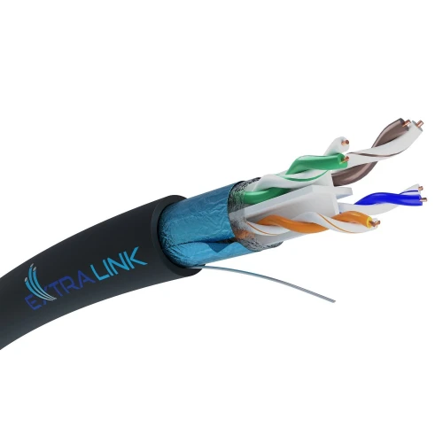 Extralink CAT6 FTP (F/UTP) V2 outdoor | síťový kabel s kroucenou dvojlinkou | 305M
