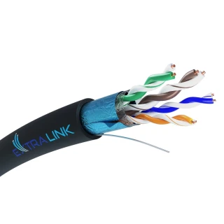 Extralink CAT5E FTP (F/UTP) V2 venkovní | síťový kabel s kroucenou dvojlinkou | 305M
