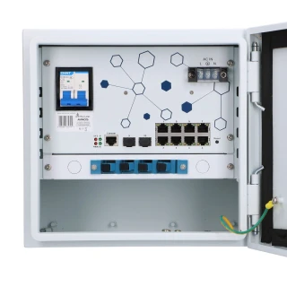 Extralink Minos | Externí PoE switch | 8x RJ45 1000Mb/s PoE, 2x SFP, 200W, L2, aktivní chlazení