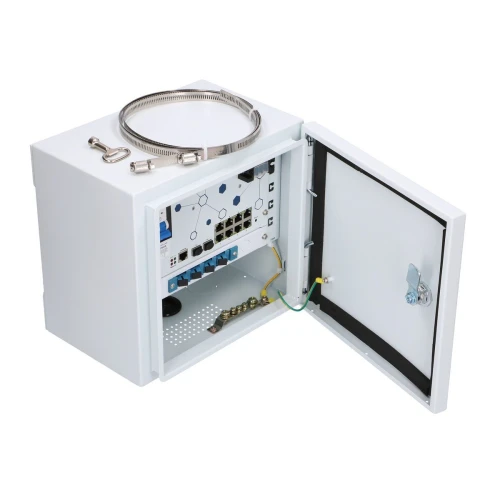 Extralink Minos | Externí PoE switch | 8x RJ45 1000Mb/s PoE, 2x SFP, 200W, L2, aktivní chlazení