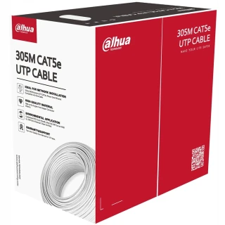 Instalační kabel, kroucený LAN U/UTP cat. 5E, karton 305m 