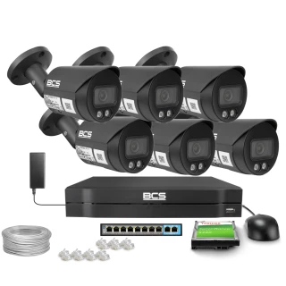 Kamera IP 6x BCS-L-TIP16FCR3L3-AI1-G, 6Mpx, NightColor, WhiteLight 30m, funkcje inteligentne