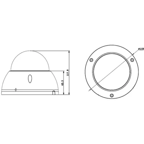 Kamera kopułowa z audio 8Mpx BCS-DMIP5801AIR-IV prezentuje się na zdjęciu jako nowoczesne urządzenie do monitoringu z funkcją transmisji online. Produkt wyróżnia się eleganckim designem i zaawansowaną technologią streaming SPB.