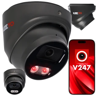 Kopulová IP kamera 5Mpx IR 25m KEEYO LV-V-IP5M25DF-G-II AI Audio
