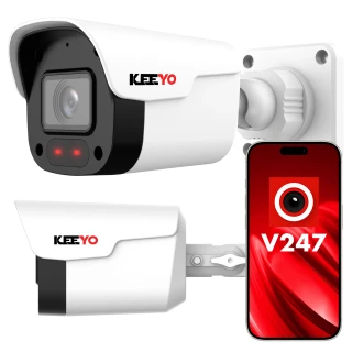 IP tubusová kamera 4Mpx IR 25m KEEYO LV-V-IP4M25TF-B Audio AI