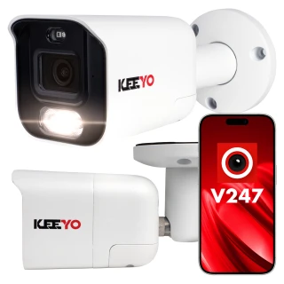 IP tubová kamera KEEYO LV-V-IP5M25TF-ADC 5Mpx, aktivní odstrašování, hybridní přísvit IR/LED