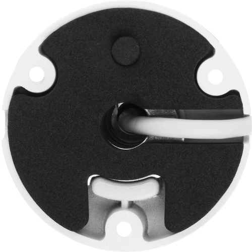 Bezprzewodowa kamera sieciowa IP LV-IP24W-V 2Mpx WiFi KEEYO w kształcie tuby, z widocznym obiektywem i anteną do łączności bezprzewodowej. Kamera posiada solidną obudowę, idealną do monitoringu zewnętrznego.