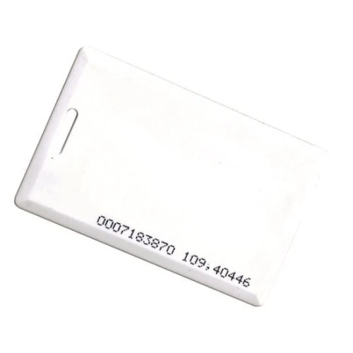 EMC-01 125kHz 1,8mm RFID karta s číslem (8H10D+W24A) bílá s otvorem laminovaná
