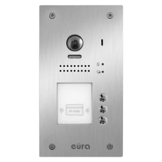 Externí interkomová kazeta EURA VDA-91A5 "2EASY" Třímístná, zapuštěná , s funkcí bezkontaktní karty