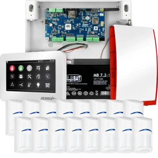 Poplachový systém NeoGSM-IP, bílý, 16x detektor, GSM notifikace, Wifi