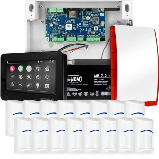 Poplachový systém NeoGSM-IP, černý, 16x detektor, GSM notifikace, Wifi