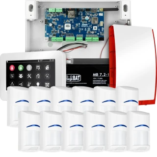 Kompletní alarmový systém NEOLTE-IP, 12x detektor BOSCH, TPR-4WS-P, GSM WiFi