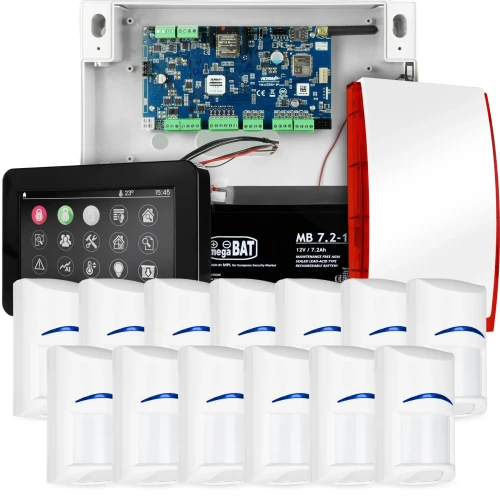 Kompletní alarmový systém NEOLTE-IP, 13x detektor BOSCH, TPR-4BS-P, GSM WiFi
