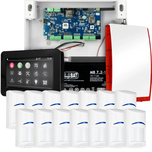 Kompletní alarmový systém NEOLTE-IP, 14x detektor BOSCH, TPR-4BS-P, GSM WiFi