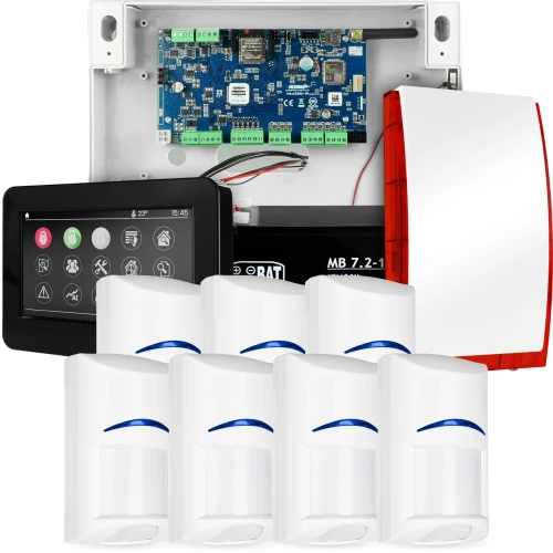 Kompletní alarmový systém NEOLTE-IP, 7x čidlo BOSCH, TPR-4BS-P, GSM WiFi