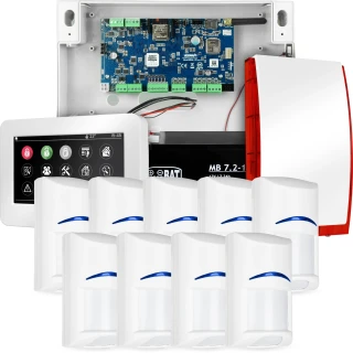 Kompletní alarmový systém NEOLTE-IP, 9x čidlo BOSCH, TPR-4WS-P, GSM WiFi