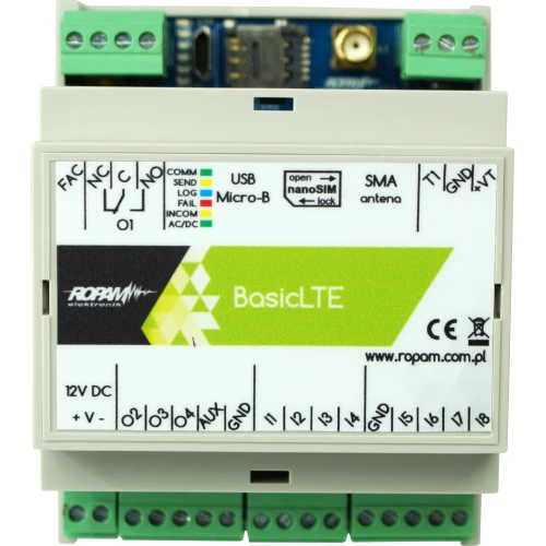 Komunikační modul LTE 2G/4G, 12V/DC, BasicLTE-D4M Ropam