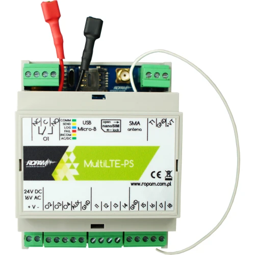 Komunikační modul LTE/GPRS, 17-20V/AC, 20-30V/DC, MultiLTE-RF-PS-D4M Ropam