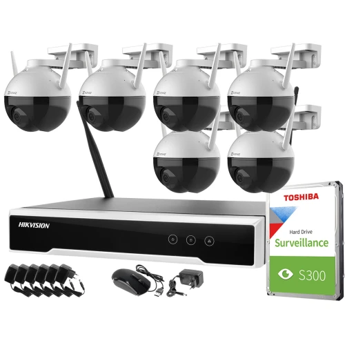 Bezdrátová sledovací sada Hikvision Ezviz 6 kamer C8T WiFi FullHD 1TB