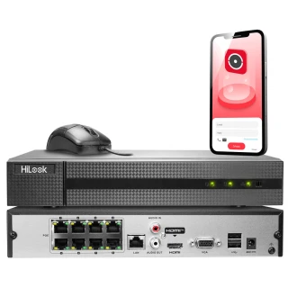 NVR-8CH-4MP/8P 8kanálový IP síťový rekordér s POE HiLook od společnosti Hikvision