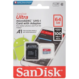 Paměťová karta SD-MICRO-10/64-SAND UHS-I, SDXC 64GB Sandisk