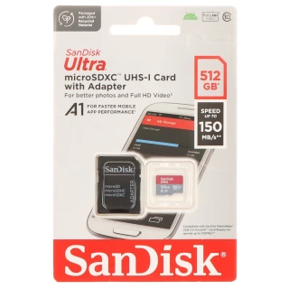 Paměťová karta SD-MICRO-10/512-SANDISK microSD UHS-I, SDXC 512GB SANDISK