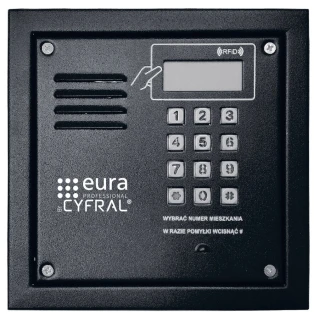 Digitální panel CYFRAL PC-2000RE černý se čtečkou RFiD a elektronikou
