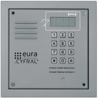 Digitální panel CYFRAL PC-2000RE Silver se čtečkou RFiD a elektronikou