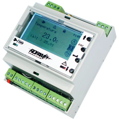 MultiGSM-LCD-HMI-D4M-2 v pouzdře na lištu DIN