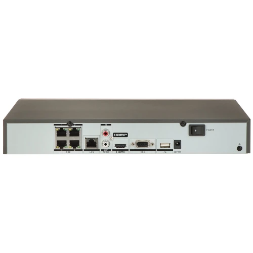 DS-7604NXI-K1/4P IP DVR 4 kanály, 4 PoE ACUSENSE Hikvision