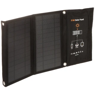 Přenosný fotovoltaický panel cestovní-SOLAR/21W-USB FOLDABLE VOLT Polsko