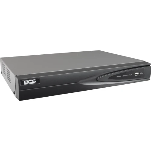 BCS-V-NVR1601-A-4KE(2) 16 kanálů, 1 disk, 8 Mpx IP rekordér.