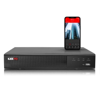 IP síťový videorekordér 9 kanálů KEEYO LV-V-NVR-9CH-4P 4x PoE